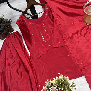 Conjunto Kurta de fiesta de boda para mujer tradicional india elegante estilo Vintage para ropa de noche - Product Image 1