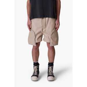 Pantalones Cortos Deportivos de Cuero Tan con Bolsillos GEO - Product Image 4