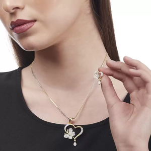 Pendentif en diamant prêt pour le mariage, modèle Mangal ou BH - Product Image 4