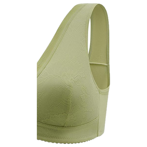 เสื้อชั้นในกีฬาโยคะแบบเรียบง่าย รองรับสูง เป็นมิตรกับสิ่งแวดล้อม สำหรับผู้หญิง ขายส่ง มีโลโก้ด้านหน้า สายรัดถอดได้ ปรับได้ ระบายอากาศได้ดี แห้งเร็ว - Product Image 5