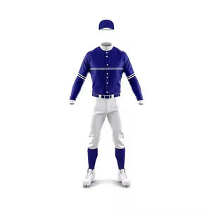 Vente en gros d'uniformes de baseball personnalisés pour hommes, maillot et pantalon avec numéro de nom imprimé ou cousu, vêtements d'équipe, fournisseur OEM - Product Image 1