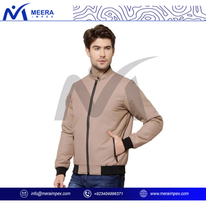 Blouson aviateur léger de qualité supérieure pour hommes avec poignets côtelés, fermeture à glissière, coque extérieure durable, coupe confortable - Product Image 5