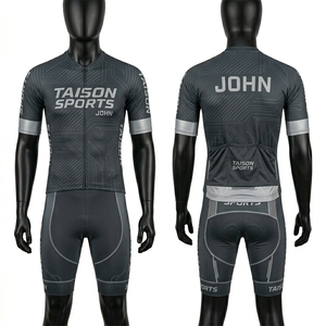 Tenue de cyclisme pour hommes, tissu polyester spandex premium 180 GSM, design orange et noir, ensemble respirant, logo personnalisé par sublimation - Product Image 5