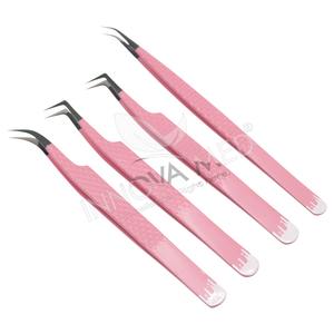 Juego de pinzas de extensión y elevación de pestañas Pinzas de pestañas diseño ergonómico pinzas de aislamiento curvas naturales al por mayor extensiones de pestañas - Product Image 2