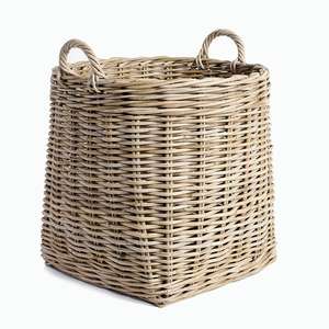 Kikko Kubu <b>Large</b> Rattan <b>Basket</b> Handles Flexible Home <b>Storage</b> Organization for Food Use Available Small Size Handcrafted - Product Image 4