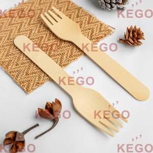 <b>Compostable</b> Biodegradable <b>Wooden</b> Fork for Meals for Cake for Kitchen for Salad Disposable <b>Wooden</b> Fork 160mm for Cakes - Product Image 2