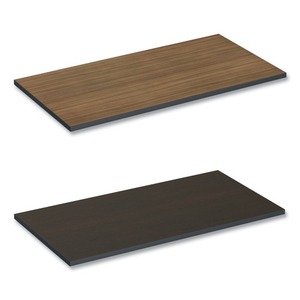 Alera ALETT4824EW Espresso/<b>Walnut</b> Rectangular Reversible Laminate <b>Table</b> Top 47.63 In. X 23.63 In. Contemporary Made Melamine - Product Image 3