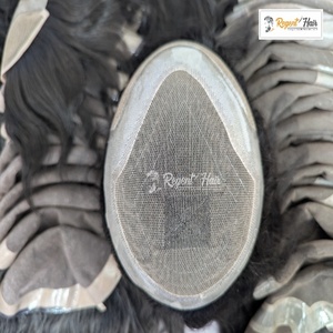 REGENT SFL Skin 100% Tupé de cabello humano para hombres Trama atada a mano en estilo recto de onda natural Alta demanda-Gran stock disponible - Product Image 5