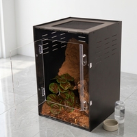 En gros, Boîte d'élevage pour reptiles en acrylique/PVC plat, design personnalisé, détachable, pour gecko cranté, économique en frais de transport