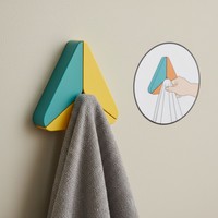 Crochets autocollants sans perçage en forme de triangle pour la cuisine, la salle de bain, montage mural, porte-serviettes, porte-ustensiles, porte-essuie-tout, adhérence forte et sécurisée
