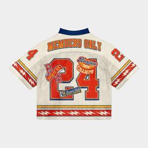 Maillot de football américain rétro personnalisé en gros, entièrement imprimé par sublimation, coupe oversize, respirant, anti-UV, séchage rapide - Product Image 2