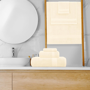 Toalla de baño de algodón clásica suave absorbente de secado rápido tela cómoda para baño doméstico y uso de Spa - Product Image 4