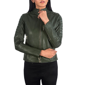 Recién llegado del fabricante, chaqueta de cuero puro transpirable para mujer y niña, logotipo personalizado, servicio OEM de moda - Product Image 3