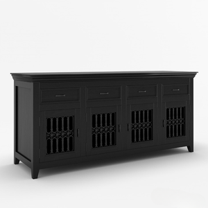 ตู้ไม้สักไม้ที่ทันสมัยเป็นมิตรต่อสิ่งแวดล้อมตู้บุฟเฟต์เหล็กดัดประตูย่างทำด้วยมือสำหรับรับประทานอาหารห้องนั่งเล่นโรงแรม - Product Image 6