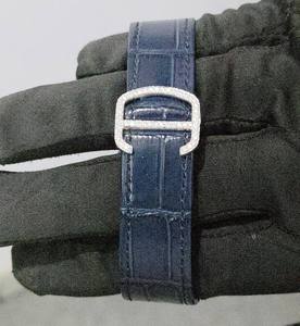 Montre de luxe pour homme en acier inoxydable, cadran bleu, diamants en moissanite glacés, boîtier carré, mouvement mécanique Miyota, bracelet en caoutchouc, style hip-hop élégant - Product Image 4