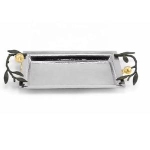 Bandeja decorativa de Metal con diseño de tulipán de gran venta, perfecta para fiestas de aniversario de bodas y decoraciones de centro de mesa - Product Image 3