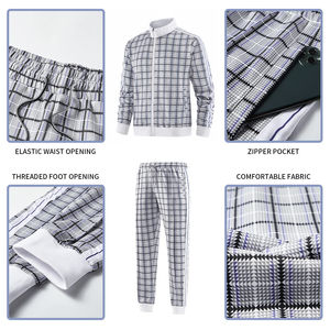 Survêtement décontracté d'hiver 2025 personnalisé de haute qualité 100 % polyester, uni, ample, avec fermeture éclair, veste et pantalon de survêtement streetwear, personnalisable avec logo - Product Image 6