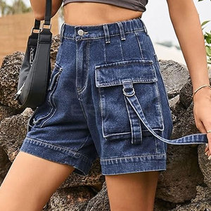 Pantalones vaqueros cortos transpirables al por mayor para mujer último estilo diseño personalizado pantalones vaqueros cortos para mujer - Product Image 5