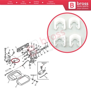 Soporte de Fijación para Clips de Cerradura de Puerta BWR5113 para 106 306 405 406 AX Saxo ZX XM 915953 - Product Image 5