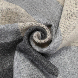 Long Plaid Silk Scarf Unisex Winter Accessory for Daily Wear Black Gray Pattern Simple Style Adult Size - Product Image 6