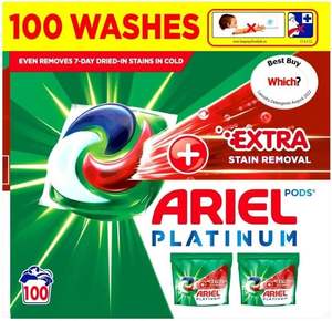 Ariel Platinum Washing Pods 100 Lavages 2320G + Élimination des taches supplémentaire sur le dessus - Product Image 5