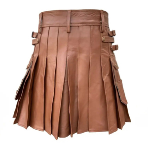 Kilts en cuir pour hommes de haute qualité, design personnalisé, couleurs/tailles sur mesure, service OEM/ODM, logo personnalisé, directement de l'usine, faible MOQ, vente en gros - Product Image 3