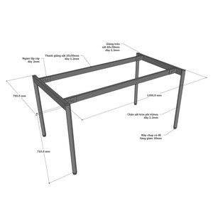 OMA II System 140x80cm Industrial Style <b>Office</b> Furniture Powder Coated HCOM205 with Steel Frame Assembly - Product Image 4