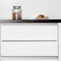 Emuca - Kit de Perfil Superior Gola de 2 Piezas para Muebles de Cocina, 2.35 m de Longitud, Aluminio Anodizado Mate, Accesorios, Origen España, Modelo