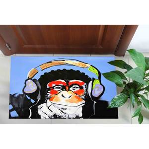 Alfombra con estampado de Mono Pensador, Alfombra impresa, Alfombras Banksy Thinkin Monkey, Alfombras de animales, Alfombra fina no tejida - Product Image 5