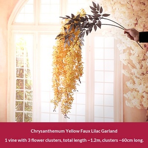 Venta al por Mayor Transfronteriza de Guirnalda de Lirios Artificiales Ecológicos de 120 cm para Decoración de Interiores en Bodas, Hoteles, Navidad y Año Nuevo - Product Image 3