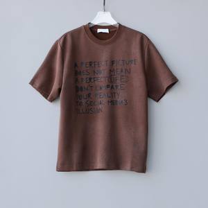 Camiseta de Manga Corta con Cuello Redondo para Hombre, Logotipo Personalizado, Algodón Suvin, Ajuste Holgado, Color Sólido de Alta Calidad - Product Image 5