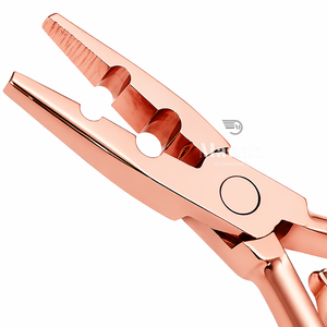 Pinzas Profesionales para Extensiones de Cabello con Micro Anillos de Oro Rosa, Herramienta de Crimpado de Bucles Nano, Herramienta de Estilismo Duradera para Salón - Product Image 2