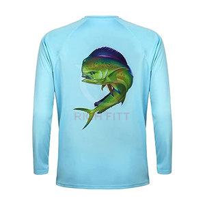 Nueva llegada Venta directa de fábrica Camisetas de pesca para hombres Camisetas de pesca de la mejor calidad Camisetas de secado rápido Ropa de hombre - Product Image 2