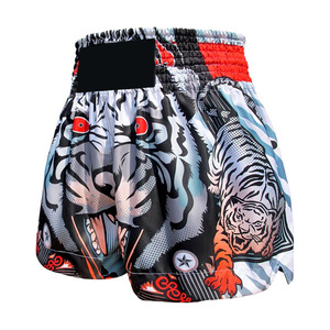 Shorts de boxe d'entraînement professionnels en gros personnalisés sublimés, design élégant et tendance, dernière collection 2025 - Product Image 4