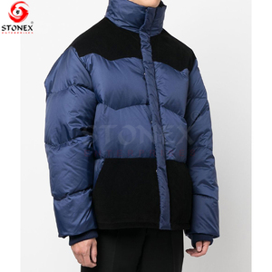 Veste matelassée à capuche coupe-vent pour hommes, veste d'échauffement Hip Hop, veste matelassée rembourrée coupe-vent pour hommes - Product Image 6