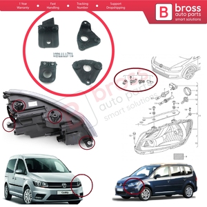 BHL526 ไฟหน้าชุดยึดซ่อมแท็บยึดด้านซ้ายสำหรับแคดดี้ MK3 2K 2C Touran MK1 1T3 2010-2015 2K5998225 - Product Image 5