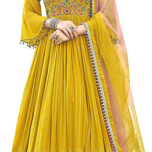 Robe de soirée 3 pièces brodée à la main pakistanaise/robes décontractées pour femmes de nouveau style pakistanais costumes à vendre - Product Image 4