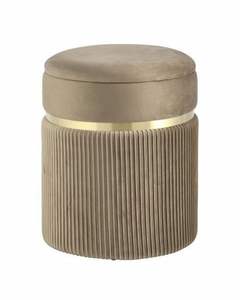 Nuevo Otomano Metálico de Estilo Lujoso y Tamaño Pequeño, Taburete Decorativo para el Hogar, Hoteles y Villas, en Color Blanco - Product Image 6