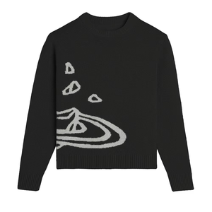 Pull à col rond en jacquard pour homme, 100% coton, personnalisé, manches longues, motif de dessin animé, tricot de haute qualité - Product Image 1