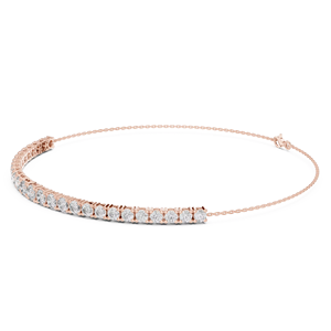 Brazalete de Tenis con Diamantes en Oro Rosa, Piedras Brillantes para Compromiso o Regalo de Boda para Ella - Product Image 1