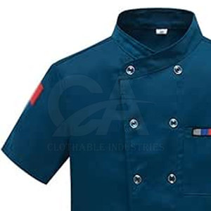 เสื้อเชฟสำหรับทุกเพศ ป้องกันรอยยับ เสื้อโค้ทเชฟสำหรับบริการจัดเลี้ยงในโรงแรม เสื้อเชฟปักลายตามสั่งสำหรับร้านอาหาร - Product Image 3
