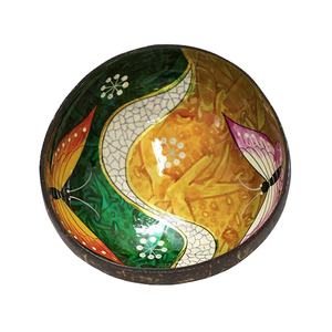 Cuenco de cáscara de coco lacado de textura única, hecho en Vietnam, cuencos de coco hechos a mano, precio barato al por mayor - Product Image 1