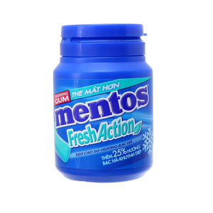 Mentos 56g Fresh Action Chicle sin azúcar Ultimate Refreshing Bubble Gum con sabor a menta de larga duración empaquetado en caja - Product Image 2