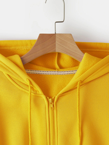 โลโก้ที่กําหนดเองหญิงตัดHoodiesผู้หญิงผ้าฝ้ายCrop Top HoodieขายสูงสุดขนาดบวกOem Design - Product Image 3