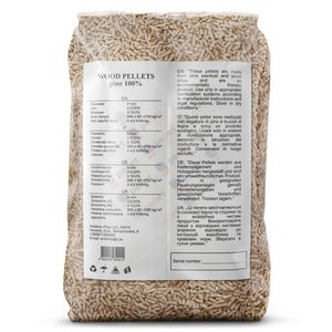 Pellets de madera de pino de 6 mm, biomasa para calefacción, 15 kg, envasados en bolsas de plástico, contenido de ceniza 0.2%, calorías 17.75j, origen PL 7.6% - Product Image 3