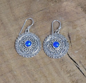 Pendientes clásicos, joyería para mujer, joyería de estilo bohemio de Plata de Ley 925, pendientes hechos a mano de piedras preciosas de ópalo, regalo para esposa - Product Image 2