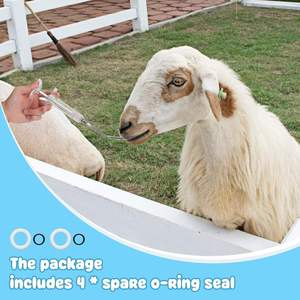 Seringue d'alimentation automatique de pistolet de trempage en métal vétérinaire pour le bétail bétail moutons nouveauté plusieurs tailles - Product Image 2