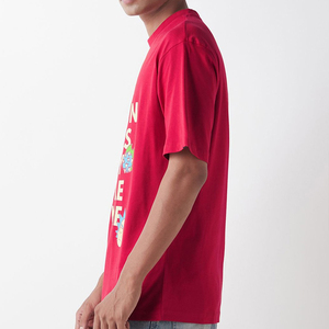 เสื้อยืดผู้ชายคอกลมผ้าคอตตอน100% แท้สีแดงขนาดใหญ่พร้อมแขนสั้นดีไซน์ใหม่ล่าสุด - Product Image 3