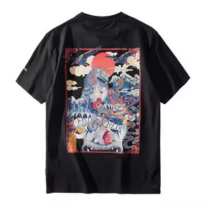 2025 Top Trend Oversized Heavyweight DIY Street Style <b>Boxy</b> <b>T</b>-<b>Shirt</b> Men Custom Logo O-Neck Screen Print Cotton Knitted Fit - Product Image 4