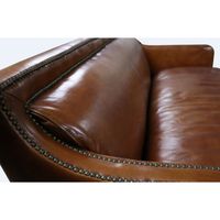 Leder-Design Hochwertiges Schaumstoffgefülltes 3-Sitzer Ausziehbares Konvertierbares Sofa-Set Metallbeine Wohnzimmer Esszimmer Werkstatt